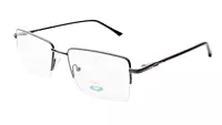 Soigné Unisex Medium Half Rim Rectangular Spectacle Frame.Grey Color