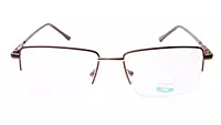 Soigné Unisex Medium Half Rim Rectangular Spectacle Frame.Bronze&Gold