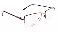 Soigné Unisex Medium Half Rim Rectangular Spectacle Frame.Bronze&Gold