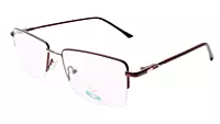 Soigné Unisex Medium Half Rim Rectangular Spectacle Frame.Bronze&Gold