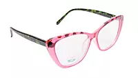 Soigné Female Medium Cat Eye Spectacle Frame.Deep Pink&Black