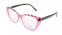 Soigné Female Medium Cat Eye Spectacle Frame.Deep Pink&Black