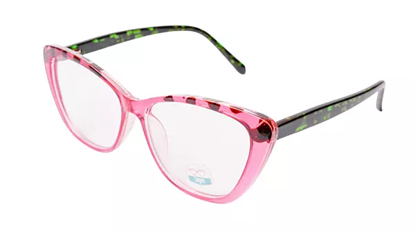 Soigné Female Medium Cat Eye Spectacle Frame.Deep Pink&Black