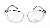 Soigné Female Medium Cat Eye Spectacle Frame.Black&Transparent