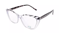 Soigné Female Medium Cat Eye Spectacle Frame.Black&Transparent