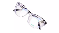 Soigné Female Medium Cat Eye Spectacle Frame.Black&Transparent