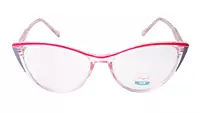 Soigné Female Medium Cat Eye Spectacle Frame.Clear Red