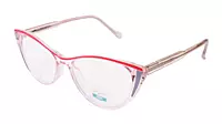 Soigné Female Medium Cat Eye Spectacle Frame.Clear Red