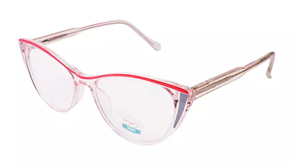 Soigné Female Medium Cat Eye Spectacle Frame.Clear Red