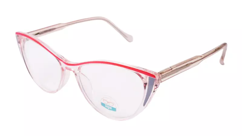 Soigné Female Medium Cat Eye Spectacle Frame.Clear Red