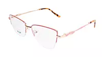 Soigné Female Half Rim Cat Eye Spectacle Frame.Pink&Gold