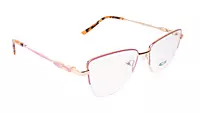 Soigné Female Half Rim Cat Eye Spectacle Frame.Pink&Gold