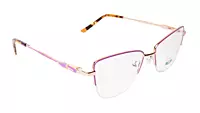 Soigné Female Half Rim Medium Cat Eye Spectacle Frame.Purple&Gold