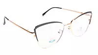 Soigné Female Medium Cat Eye Spectacle Frame.Gold&Black