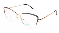 Soigné Female Medium Cat Eye Spectacle Frame.Gold&Black