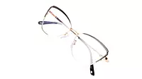 Soigné Female Medium Cat Eye Spectacle Frame.Gold&Black