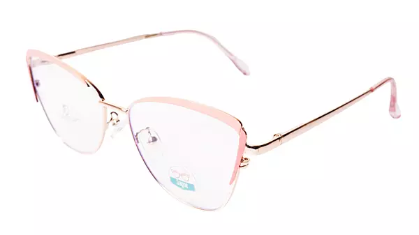 Soigné Female Medium Cat Eye Spectacle Frame.Pink&Gold