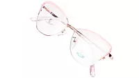 Soigné Female Medium Cat Eye Spectacle Frame.Pink&Gold