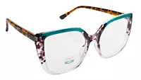 Soigné Female Oversized Cat Eye Spectacle Frame.MultiColor&Green