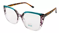 Soigné Female Oversized Cat Eye Spectacle Frame.MultiColor&Green