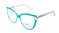 Soigné Female Oversized Cat Eye Spectacle Frame.Transparent & Green