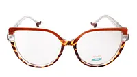 Soigné Female Oversized Cat Eye Spectacle Frame.Leopard Print&Brown