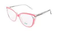 Soigné Female Oversized Cat Eye Spectacle Frame.Transparent & Pink