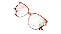 Soigné Female Oversized Cat Eye Spectacle Frame.Leopard Print&Brown