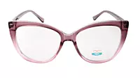 Soigné Female Oversized Cat Eye Spectacle Frame.Transparent & Clear Pink