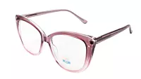 Soigné Female Oversized Cat Eye Spectacle Frame.Transparent & Clear Pink