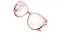 Soigné Female Oversized Cat Eye Spectacle Frame.Leopard Print&Pink