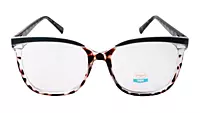 Soigné Unisex Oversized Square Spectacle Frame.Tortoise Print Frame Color