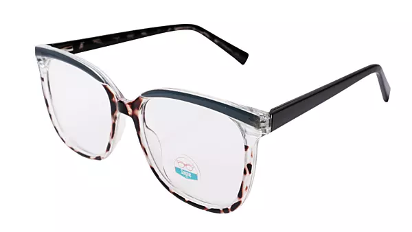 Soigné Unisex Oversized Square Spectacle Frame.Tortoise Print Frame Color
