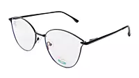 Soigné Unisex Medium Round Spectacle Frame.Black Color