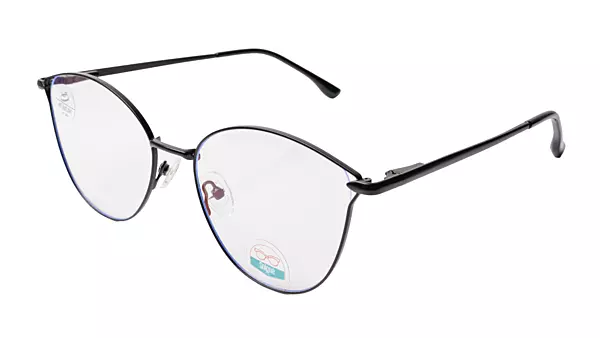 Soigné Unisex Medium Round Spectacle Frame.Black Color