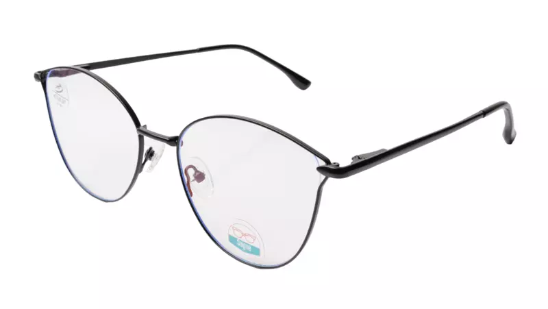 Soigné Unisex Medium Round Spectacle Frame.Black Color