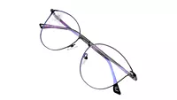 Soigné Unisex Medium Round Spectacle Frame.Black Color