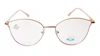 Soigné Unisex Medium Round Spectacle Frame.Golden&Cream