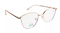 Soigné Unisex Medium Round Spectacle Frame.Golden&Cream