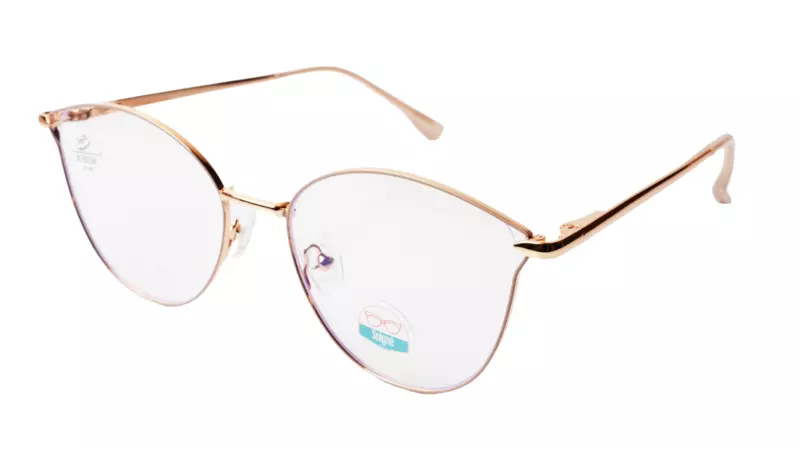 Soigné Unisex Medium Round Spectacle Frame.Golden&Cream