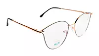 Soigné Unisex Medium Round Spectacle Frame.Black&Golden Color