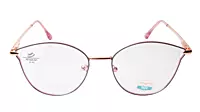 Soigné Female Round Medium Spectacle Frame.Rose Gold&Purple