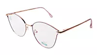 Soigné Female Round Medium Spectacle Frame.Rose Gold&Purple