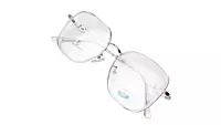 Soigné Unisex Oversized Square Spectacle Frame.Silver Color