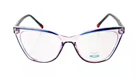 Soigné Female Medium Cat Eye Spectacle Frame.Clear Pink&Blue