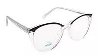 Soigné Female Oversized Cat Eye Spectacle Frame.Transparent&Black Color
