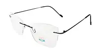 Soigné Female Medium Rimless Cat Eye Spectacle Frame.Black Color