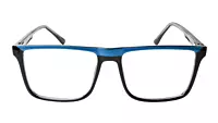 Soigné Unisex Medium Full Rim Rectangular Spectacle Frame.Black&Blue
