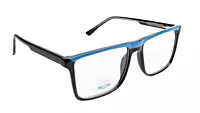 Soigné Unisex Medium Full Rim Rectangular Spectacle Frame.Black&Blue