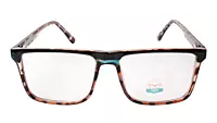Soigné Unisex Medium Full Rim Rectangular Spectacle Frame.Tortoise Print&Green